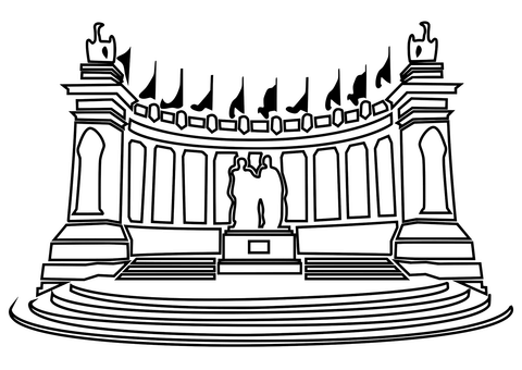 Hemiciclo De La Rotonda In Guayaquil Ecuador Coloring Page